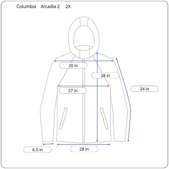 Columbia Women’s Arcadia II Waterproof Lightweight Hooded Rain Jacket  Black - Picture 4 of 4